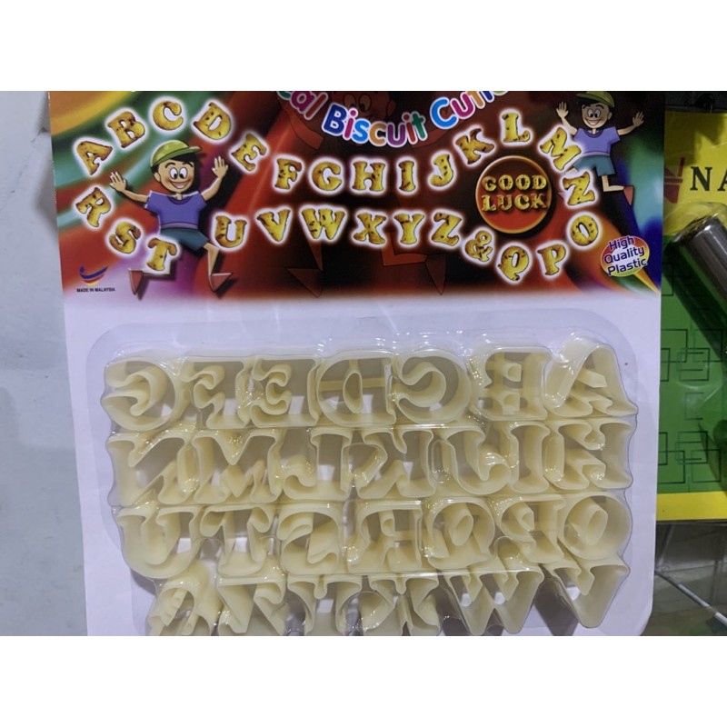 

cookies cutter alfabet huruf abjad acuan no 183 cetakan fondant cookies