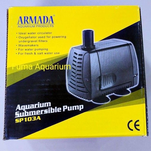 Armada SP-103A Pompa Filter Aquarium Kolam Aquaponik Hidroponik 25watt Power Head Submersible Pump