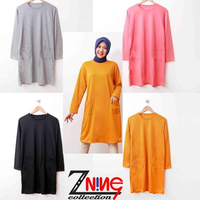 (TERBARU) Kaos Tunik POLOS wanita premium