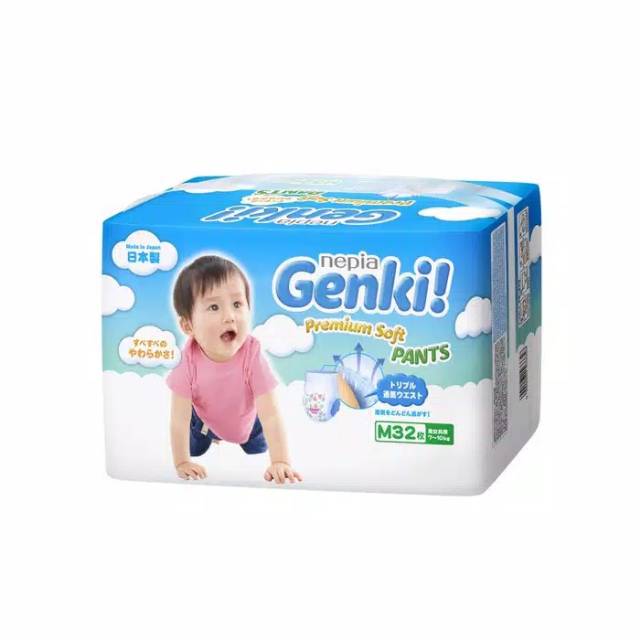Pampers Nepia Genki Diapers Pants M 32