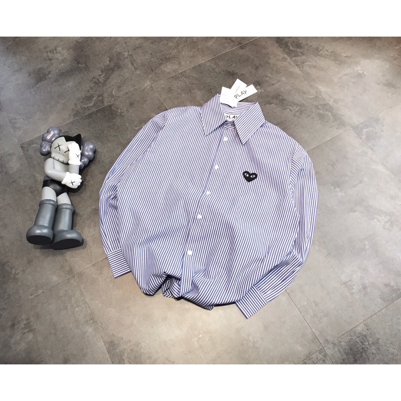 CDG PLAY Shirt Stripe Blue