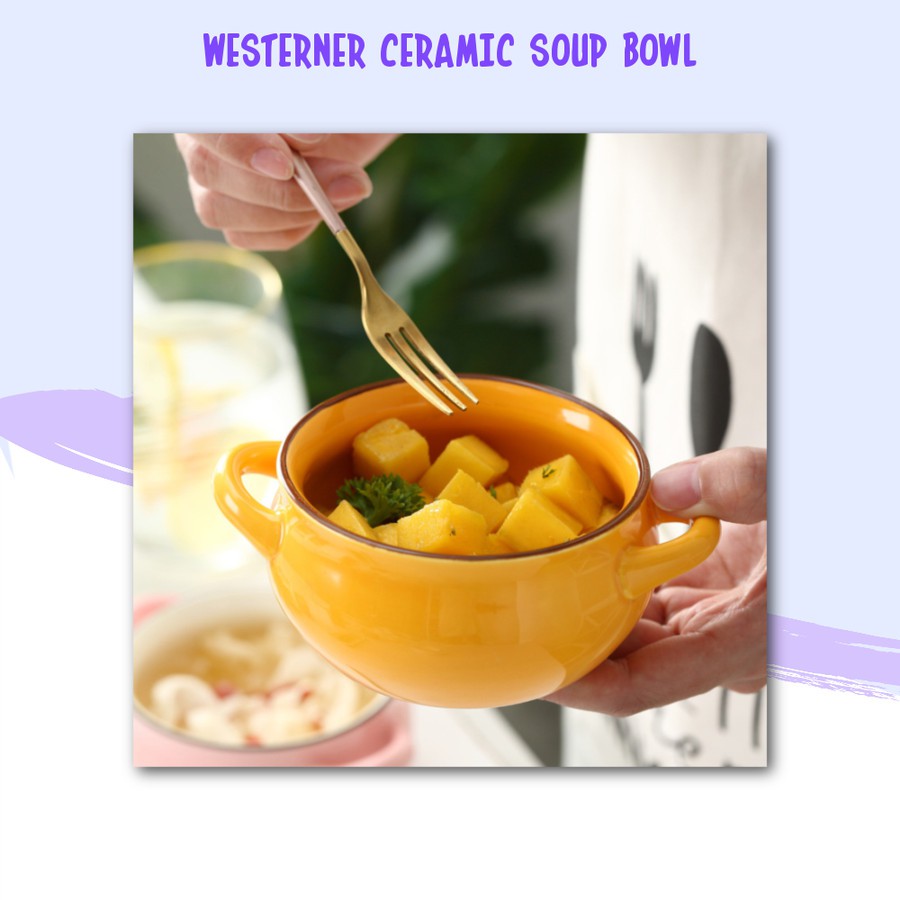 Westerner Ceramic Soup bowl / mangkok sop / mangkok ceramic / mangkok kuah / mangkok makan