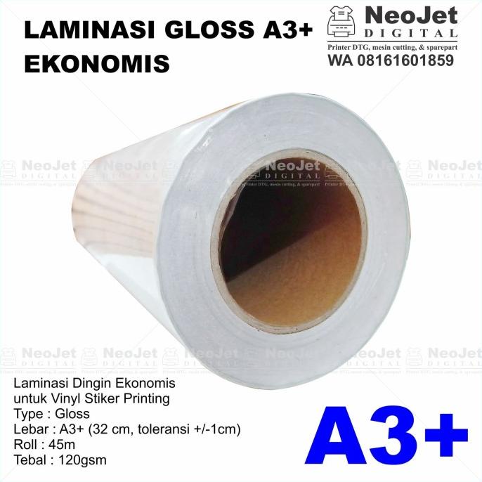 

Office & Stationery | Alat Tulis | Laminasi Glossy Dingin Cold Lamination Film Vinyl Stiker A3+ 120Gr 45M | Best Seller