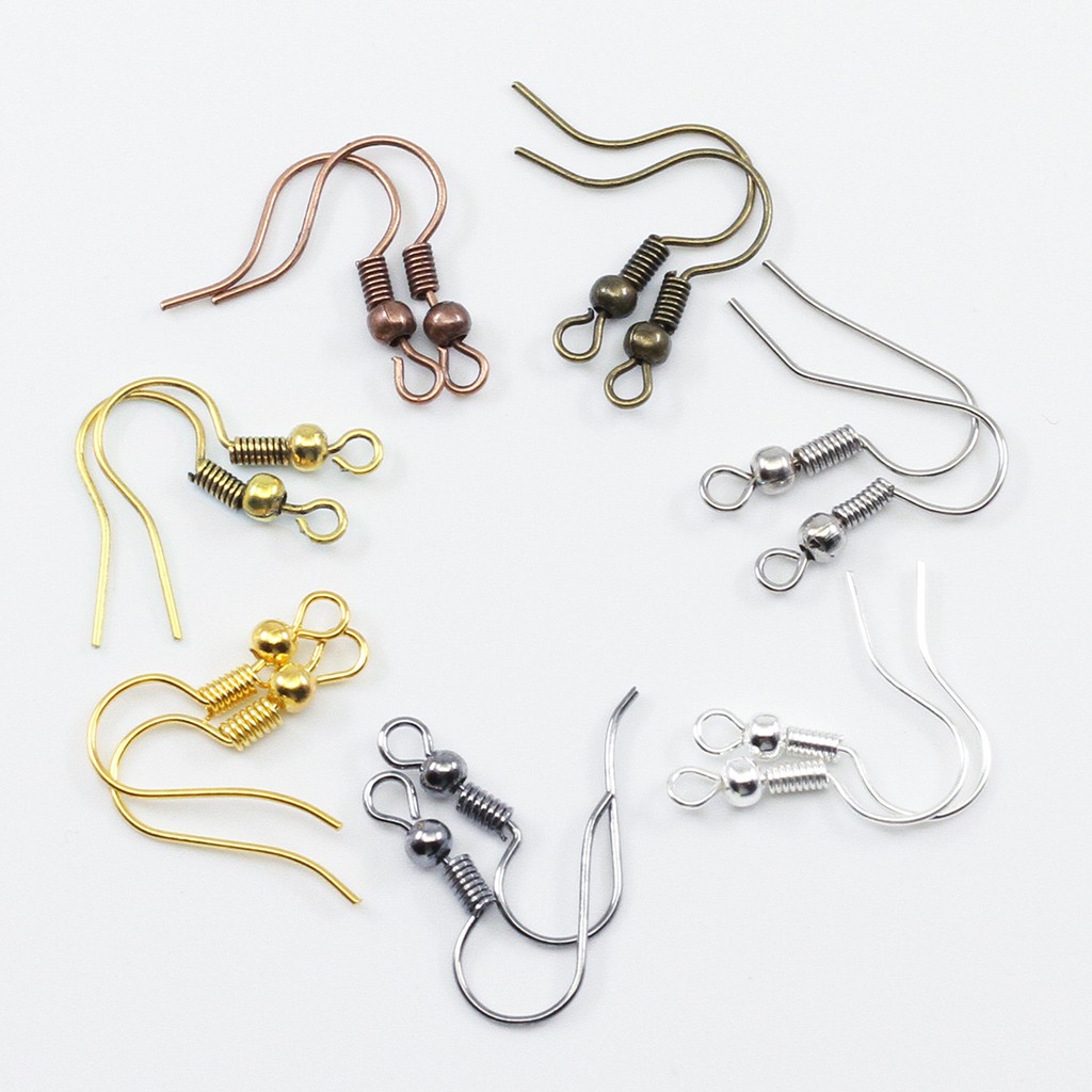 200pcs/lot 18mm Earring Findings Ear Clasps Hooks Fittings DIY Jewelry Making Accessories Iron Hook Ear wire Jewelry Supplies