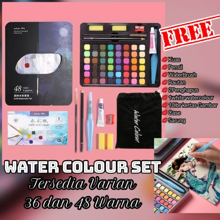 

Produk Terbaru Az 36/48 Water Color Set - Alat Cat Air Set (Termasuk Kuas Dan Kertas