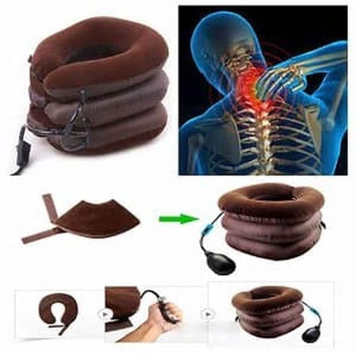 Penegak Leher Air cervical traction - Neck support Bantal Pompa Leher Bantal Terapi Leher