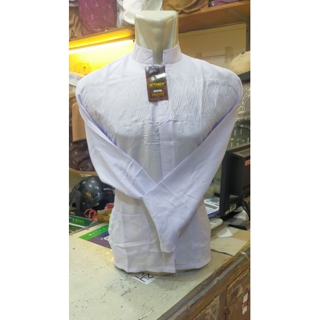 Baju taqwa/koko putih bordir putih.