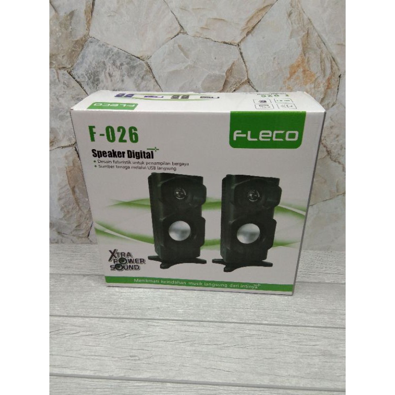 speaker USB fleco f-026 terbaru/Speaker komputer/laptop/HP/speaker USB