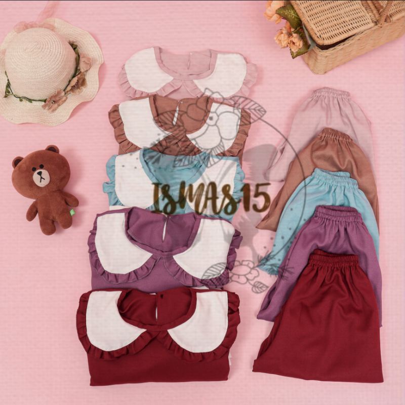 SETELAN ANDIN / Set Baju Anak Cewek Usia 8-12 Tahun Fashion Korea