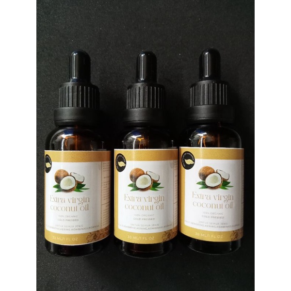 EXTRA VIRGIN COCONUT OIL-VCO (extract minyak kelapa murni) face oil/ serum mencerahkan/glowing/penghilang bakteri dan jamur kulit/penyembuh luka/mengurangi peradangan dan jerawat/ 100% organic sea nature