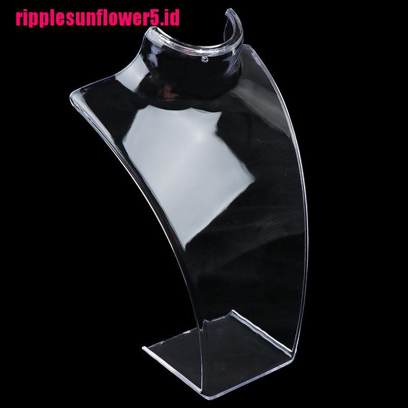 # Kaos T-Shirt Wanita Lengan Pendek Motif Print #Manekin Display Perhiasan Kalung / Anting Bahan Plastik Akrilik