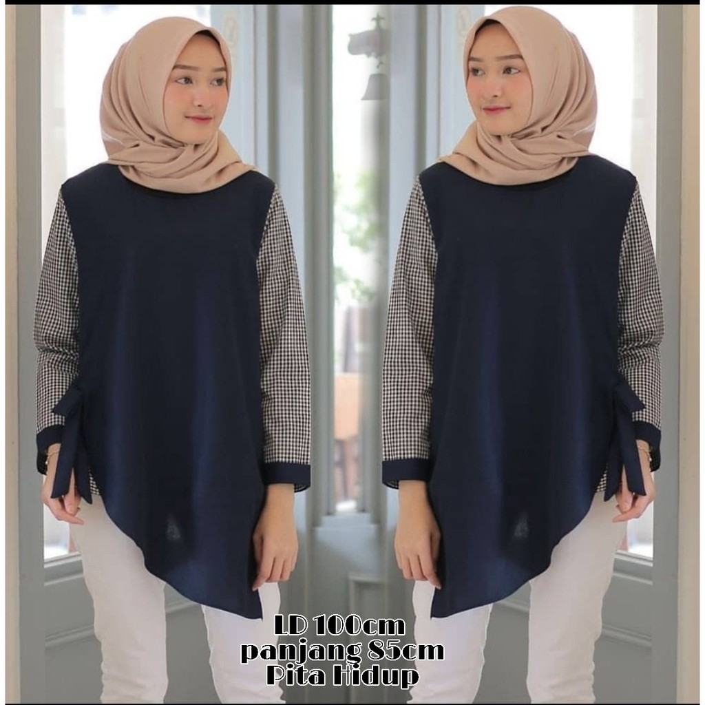 *[MCFK] Blouse Kombi Square Wanita Terbaru / Pakaian Blouse Wanita Kekinian / Blouse Wanita