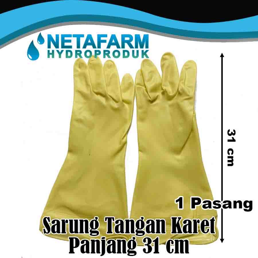 Sarung Tangan Karet Serbaguna Anti Air Panjang 31cm SD1104 1 pasang