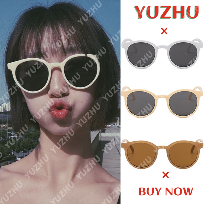 Bayar di Tempat INS Fashion Retro Mata Kucing Wanita Kacamata Hitam Bulat Kacamata Women Sunglasses