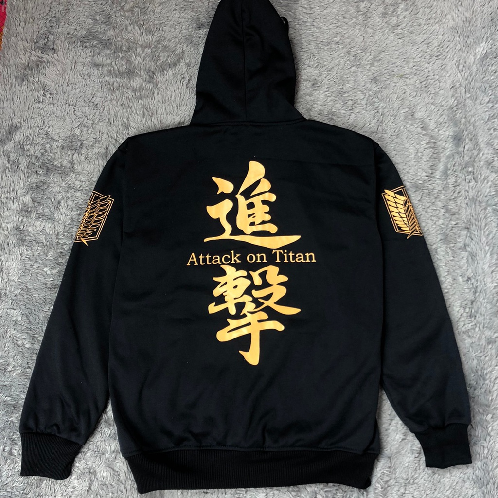 jaket atack on titan gold pria jaket jaket pria ATTACK ON TITAN JAKET AOT SWEATER HOODIE ANIME