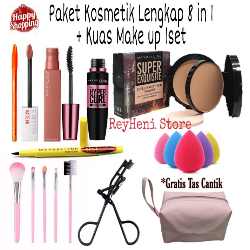 Paket Kosmetik Lengkap 8 in 1 / Paket Make up Set 8 in 1 / Paket Kosmetik Murah Lengkap / Make up Se