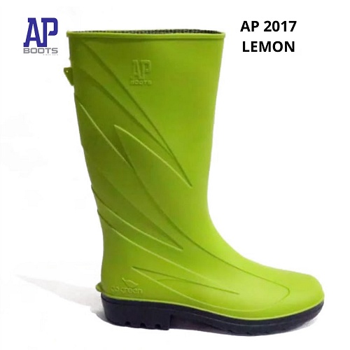 AP Boots 2017 Hijau Lemon - Sepatu Boot Kerja Hijau Tinggi - AP Boots Go Green Size 38-43 -  Sepatu Boots Karet - FANZ STORE