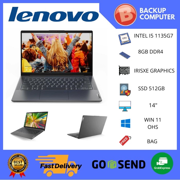 LENOVO IDEAPAD SLIM 5I 14ITL05 I5 1135G7 8GB 512GB SSD - GRAPHITE GREY