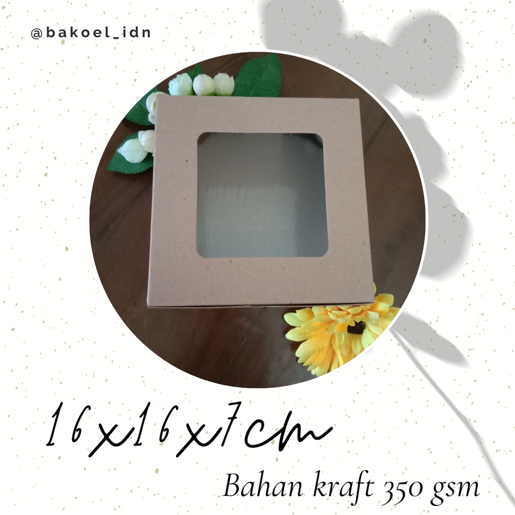 

Kardus Kotak Box Dus Packaging Kraft Laminasi Makanan Kue Mini Tart Puding