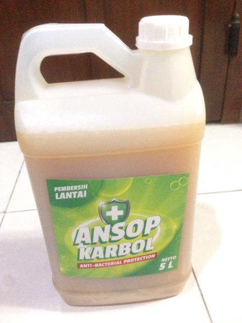 Ansop Karbol Anti Bacterial Pembersih Lantai 5 Liter Ready Anti Corona 5l / Ansoap