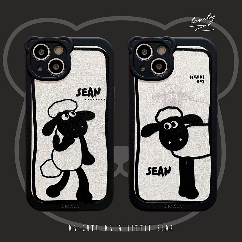 Soft Case Silikon Motif Kartun Shaun the Sheep Untuk iPhone 13 11 12 Pro Max 7 8 puls X XR XS XSMAX