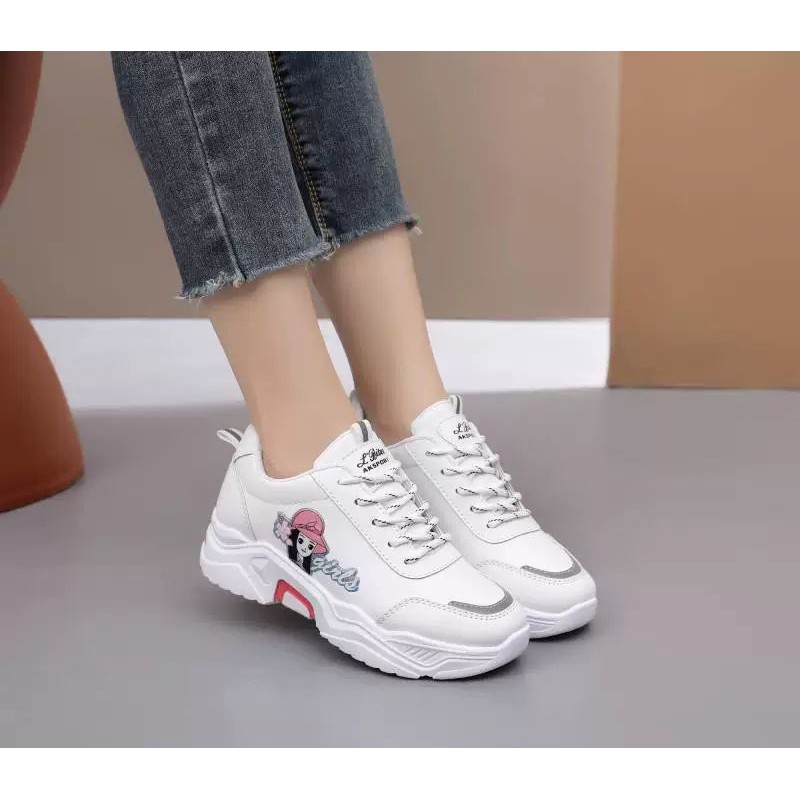 Sepatu sneakers wanita girls korean style