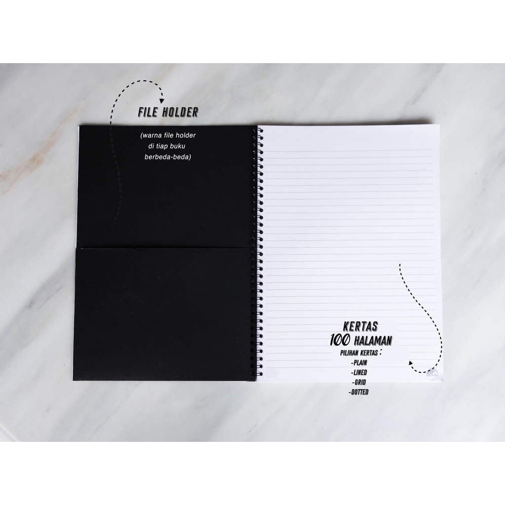 VINTAGE SERIES Aesthetic Ruled Grid Dotted Notebook Diary Journal Bujo School Buku Tulis-4