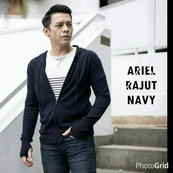 SWEATER RAJUT ARIEL NOAH GREENLIGHT BIRU NAVY - RAJUT GREENLIGHT - SWEATER RAJUT ARIEL - SWEATER GREENLIGHT - RAJUT PRIA - RAJUT ARIL - JAKET HOODIE ARIEL NOAH - JAKET ARIEL NOAH