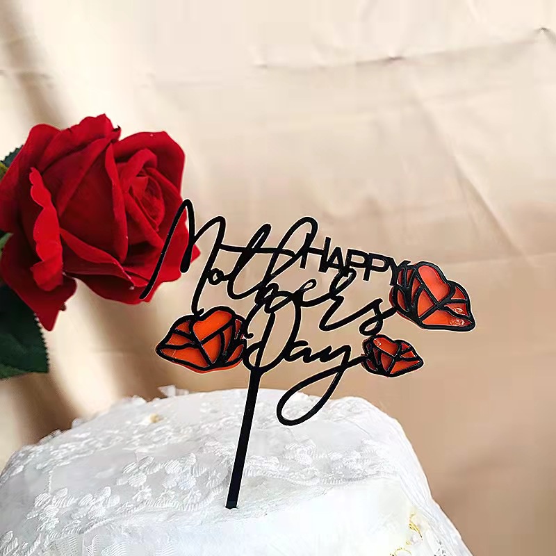 Cake Topper Penghias Kue Ulang Tahun Ultah Happy Birthday Mother Day