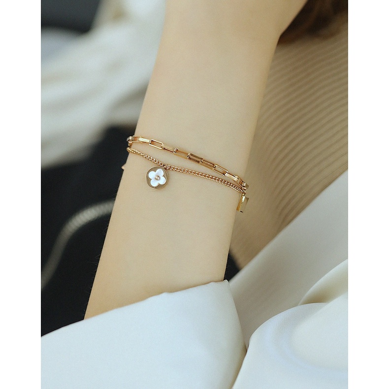 Gelang GL68 Stainless Steel / Titanium Premium 316L Fashion Wanita Gelang Unik Lucu Keren Bagus Banget/ Deluna /  BB