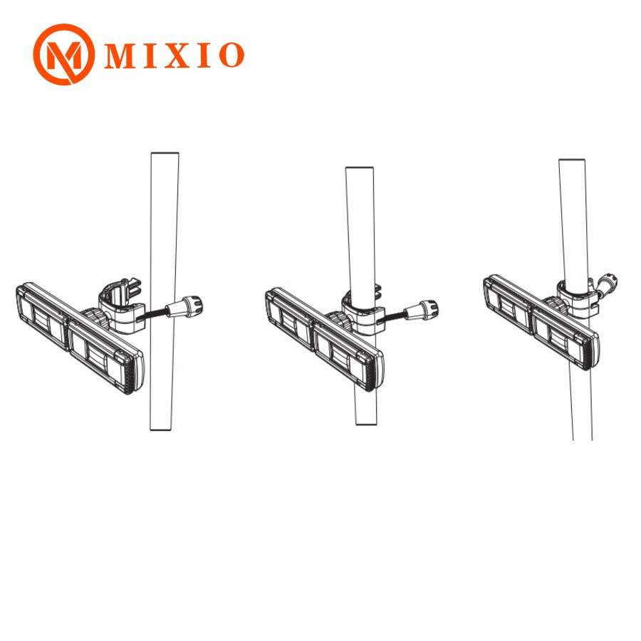 MIXIO C2 Phone Holder hp Jepit tiang tripod dual hp /tab / sepeda