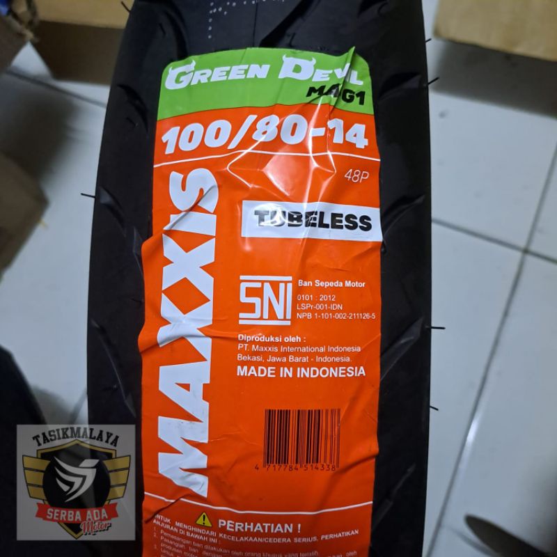 BAN MAXXIS GREEN DEVIL 100/80-14 TUBELESS