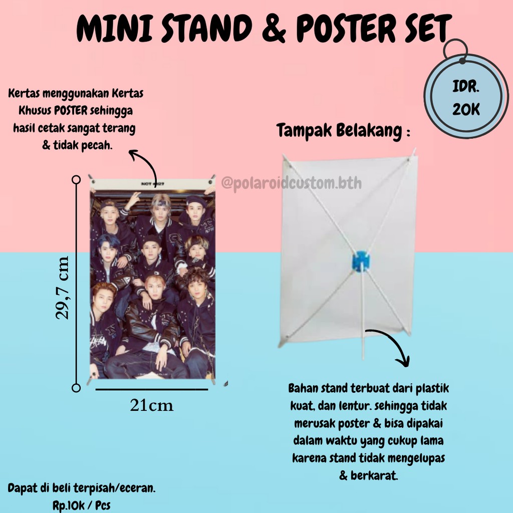 MINI BANNER KPOP Mini Stand & poster kpop, mini banner kpop grup bisa custom