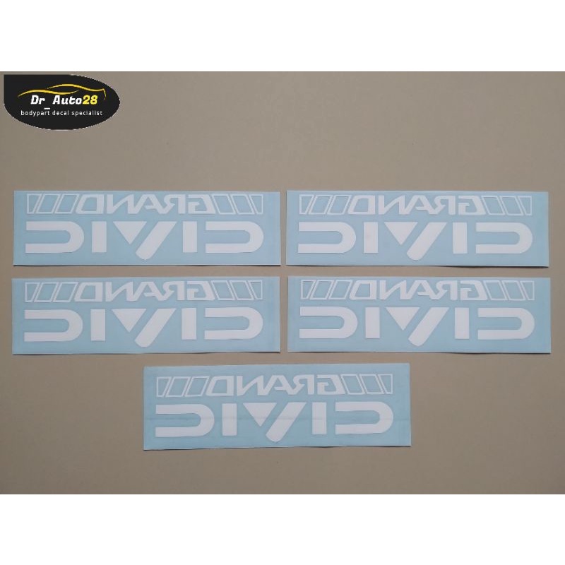 Stiker kaca belakang grand civic lx