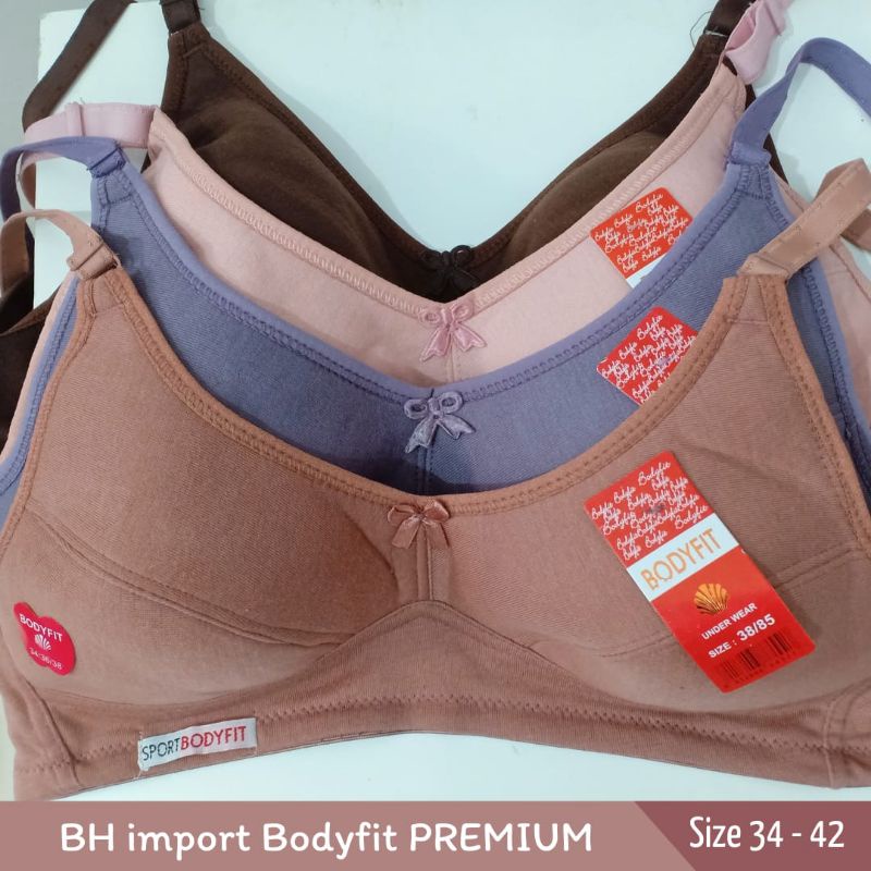 Termurah - Bodyfit Bra Wanita/Sport Bra/Bh Bodifit Tanpa Kawat Size 34-42 Bahan Premium Harga Murah