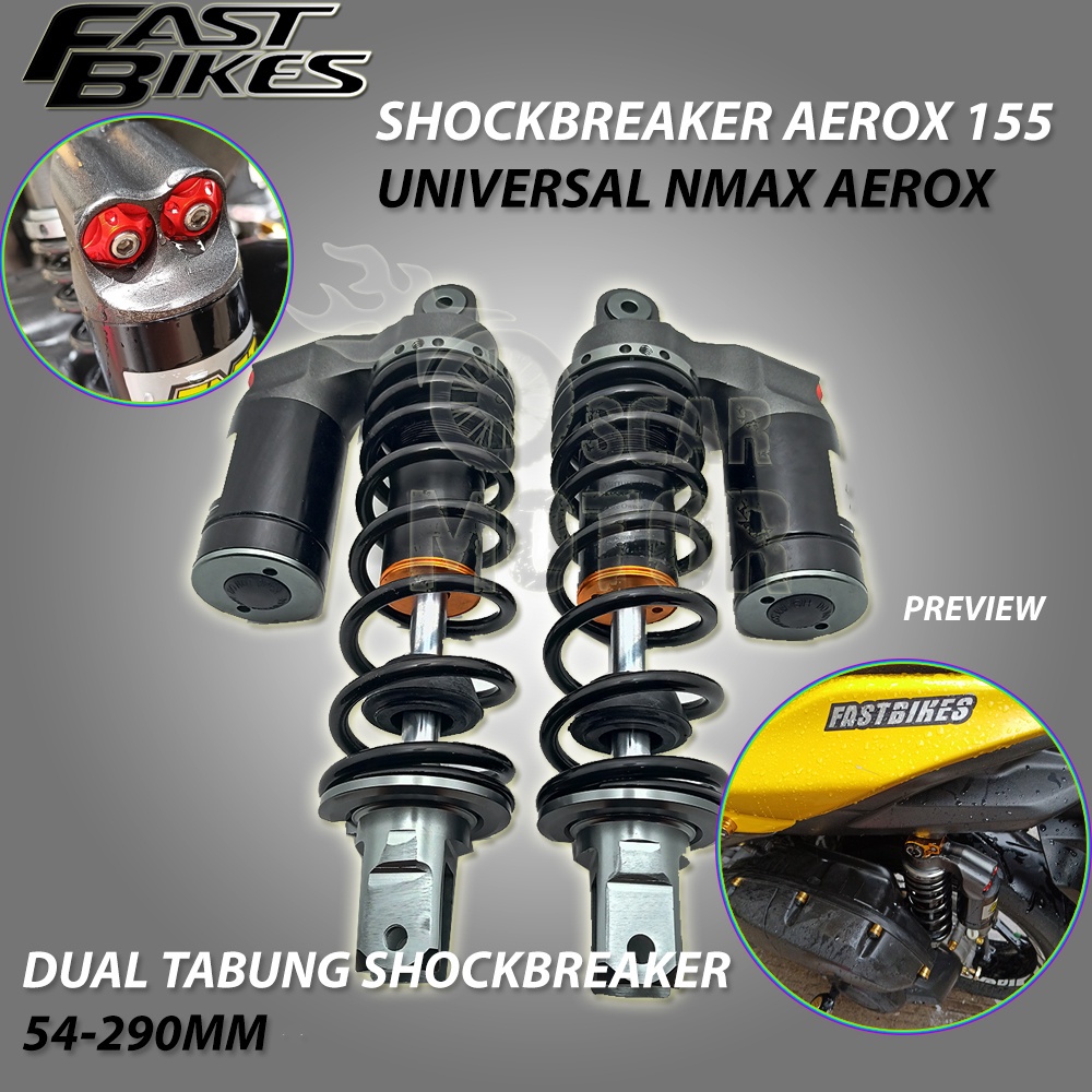 FASTBIKES SHOCKBREAKER AEROX155 NMAX NVX DUAL TABUNG ATAS NEW SHOCKPER motor