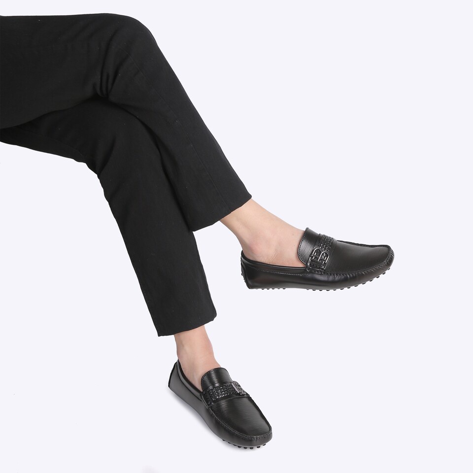 SEPATU PANSUS KULIT EVERBEST PRIA ORIGINAL LOAFER BRANDED HITAM EM63