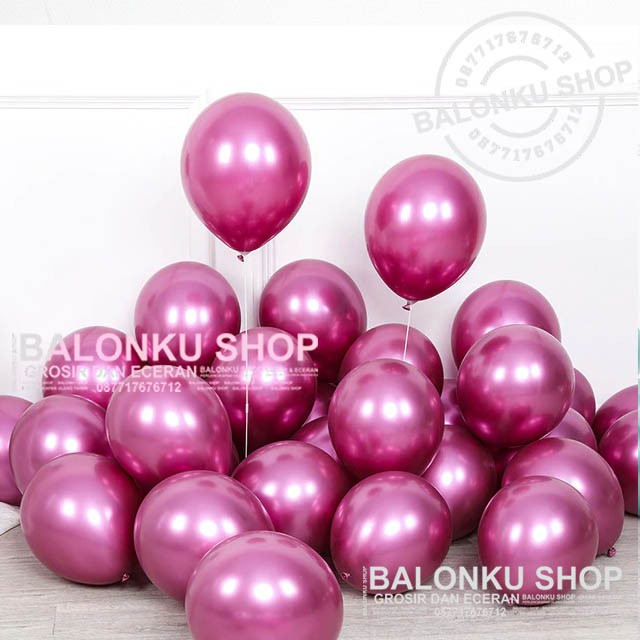 Balon Chrome Pink / Balon Metalik Chrome / Balon Latex Chrome