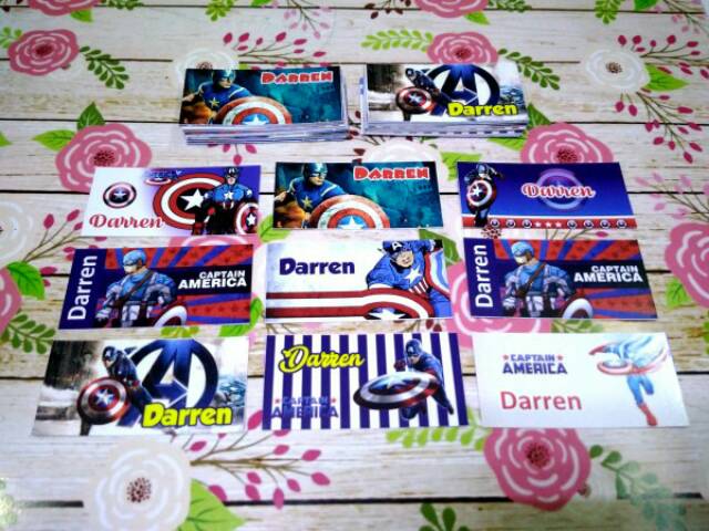 Stiker nama waterproof