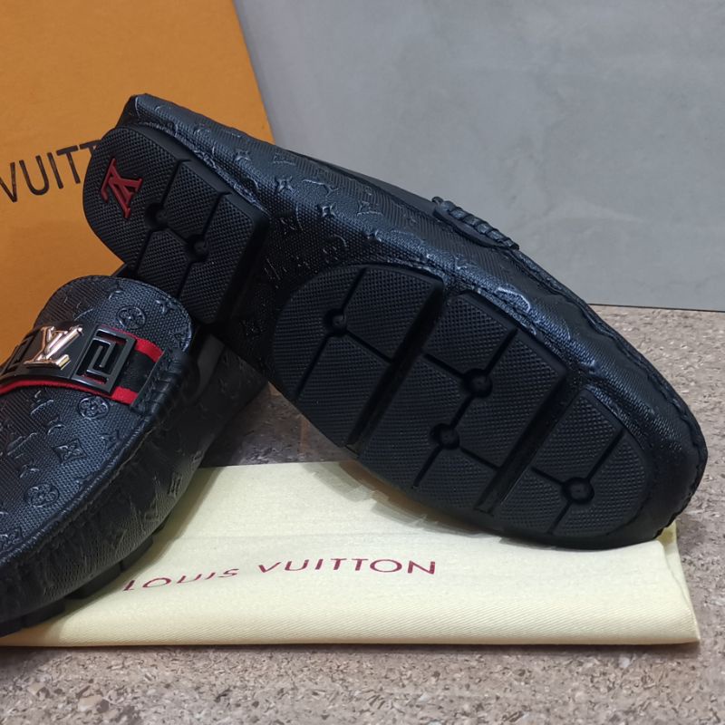 terima cod sepatu slip on lv mirror loafer shoes kasual