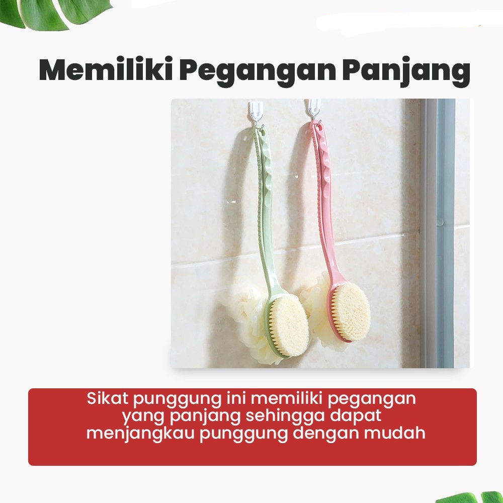 Sikat Punggung Badan dengan Shower Puff untuk Mandi