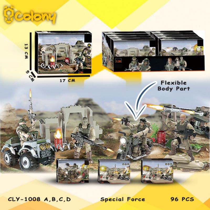 CLY1008 Military Tentara Blok BLock Balok Bricks
