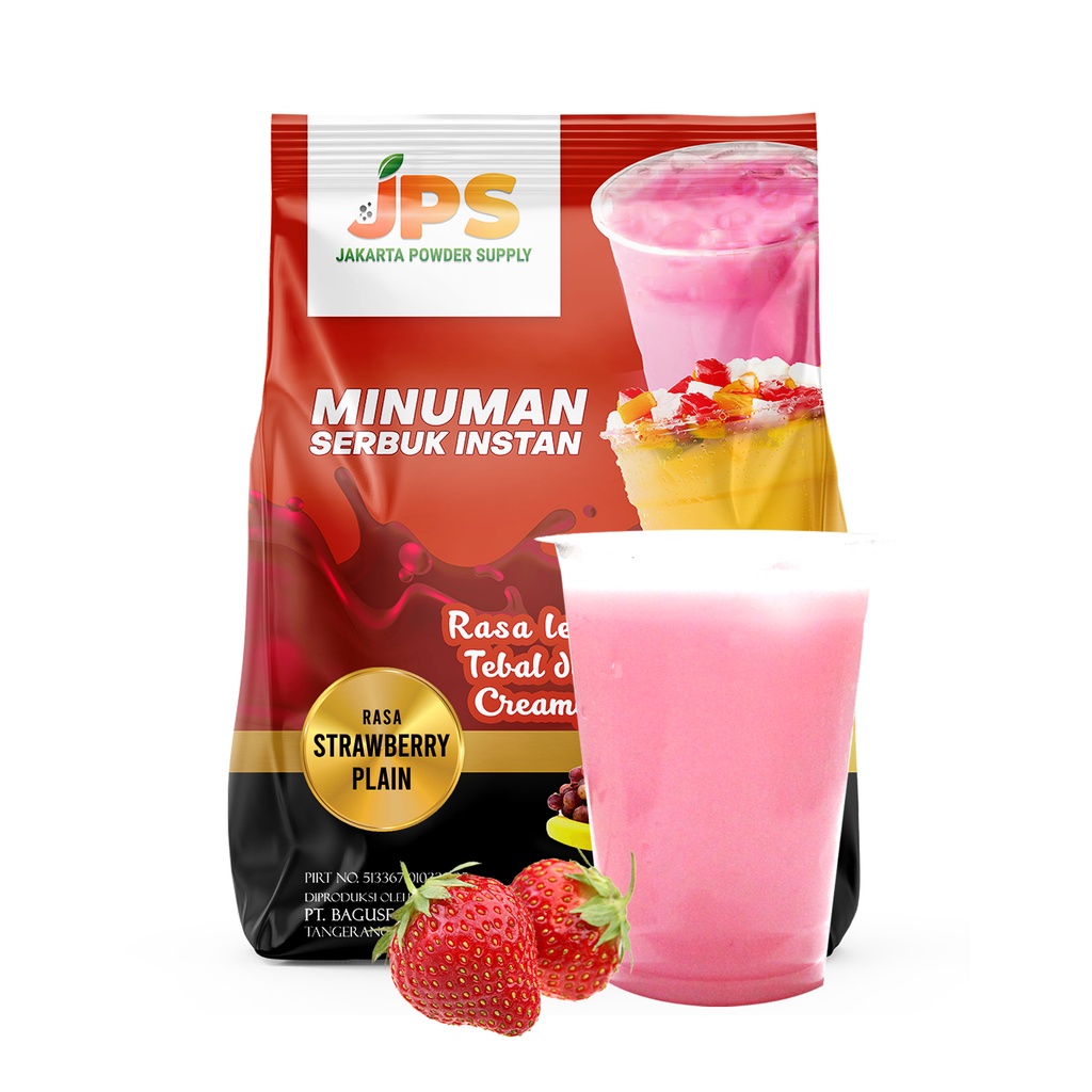 

JPS Strawberry Plain Serbuk Powder Bubuk Minuman 1 Kg