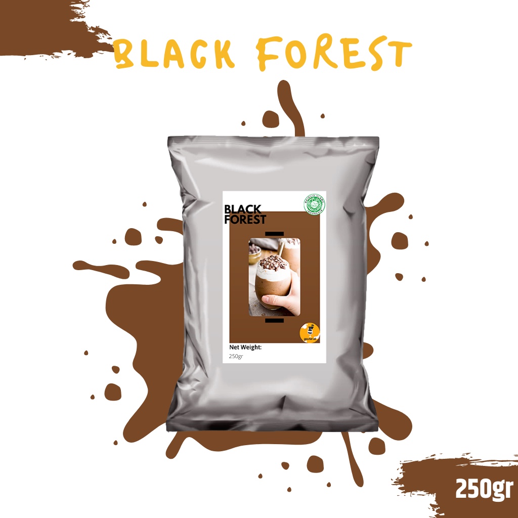 BUBUK MINUMAN RASA BLACK FOREST 250GR / SERBUK MINUMAN ANEKA RASA / BUBUK MINUMAN KEKINIAN / MINUMAN INSTAN / BOBA DRINKS