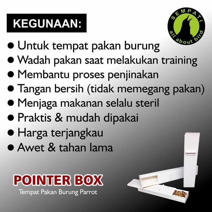 Wadah Pakan Burung Parrot Pointer Reward Box