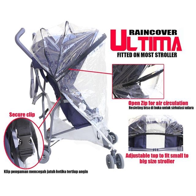 stroller raincover ultima bisa untuk semua stroller Inc pockit  (JUAL PENUTUP HUJAN bukan stroller)