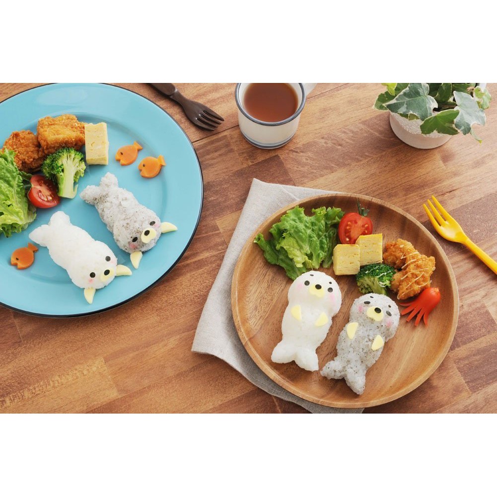 [Lovelygubuk] Cetakan nasi bento anjing laut, Walrus seal Bento mold