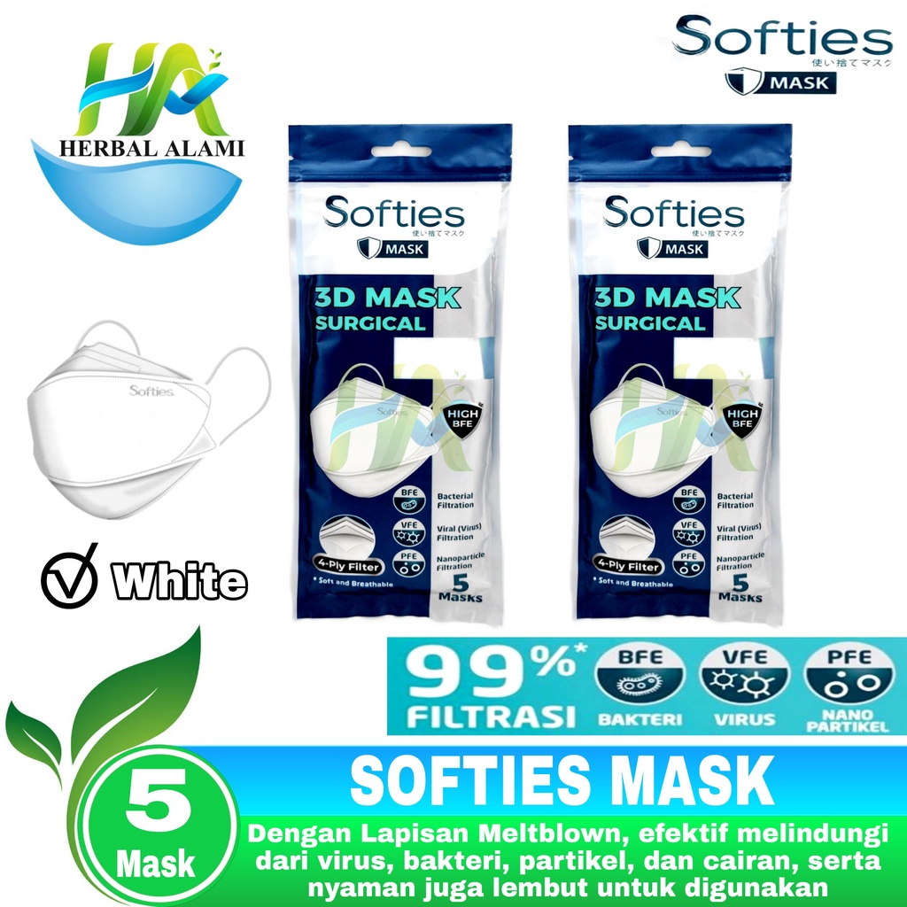 Masker Softies 3D Surgical Model KF94 SASET/ Softies 3D 4ply