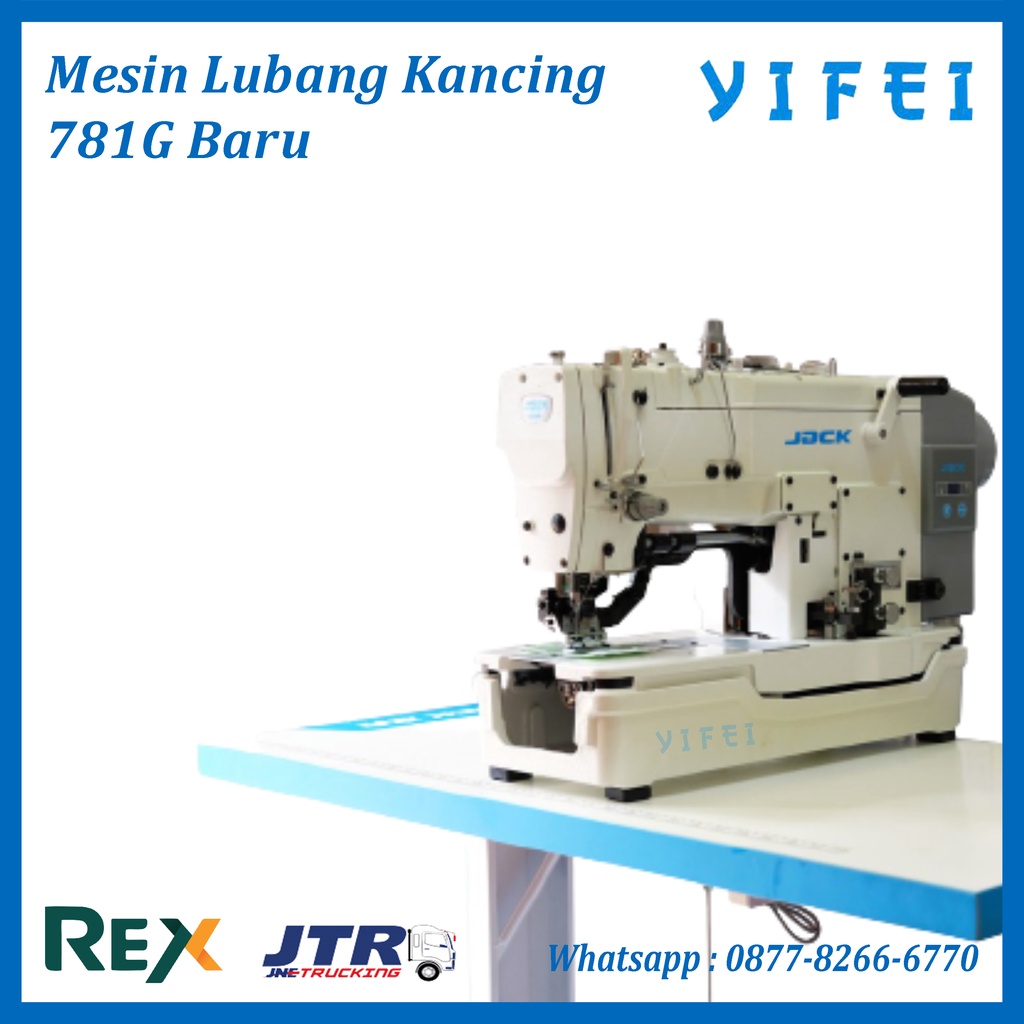 Mesin lubang kancing/buttonhole JACK JK-T781