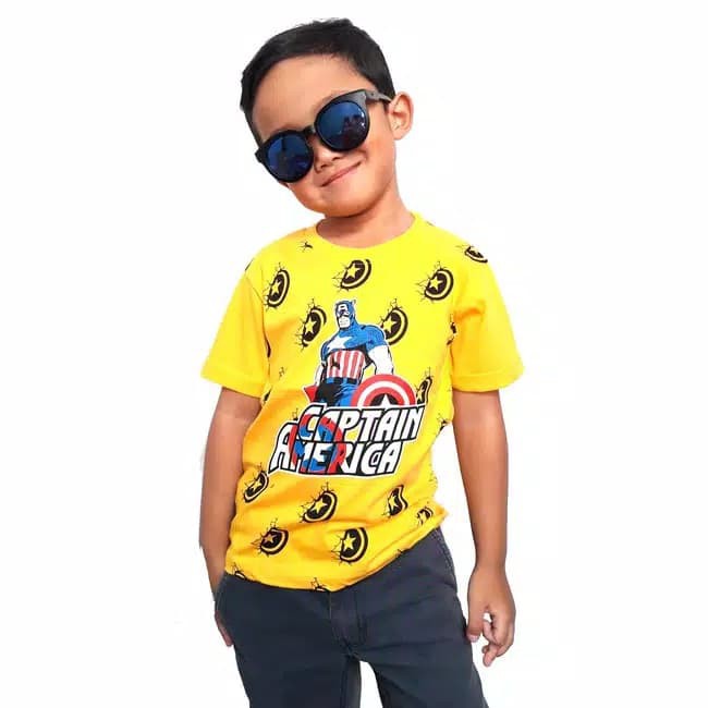 Kaos Karakter SUPERHERO anak / CAPTAIN AMERICA